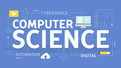 Wall Mural - Computer science concept. Idea of digital data