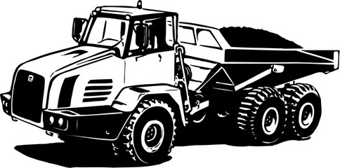 Dump Truck Vector Illustration