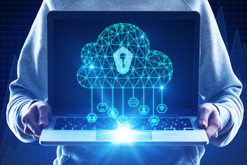 Poster - Cloud computing and web safety concept