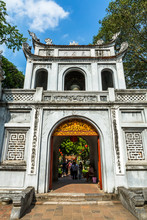 Gate To Temple Of Literature In Hanoi, Vietnam