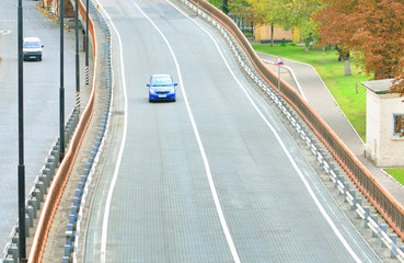 Empty highway transportation background