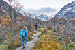 © Westend61 - Argentina, Patagonia, El Chalten, mother and son hiking at Cerro Torre in Los Glaciares National park