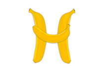 Letter H From Bananas