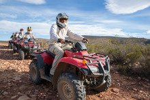 Group Of People Quad Biking In South Africa