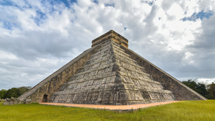 Wall Mural - Temple of Kukulkan - a Mesoamerican step-pyramid that is the main tourist attraction at the Chichen Itza archaeological site in Yucatan, Mexico.