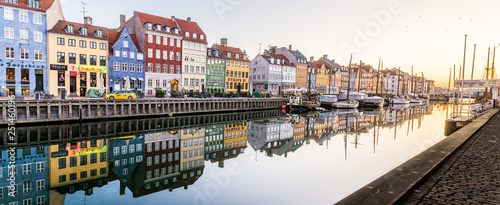 Morning in the Copenhagen Canal Nyhavn Canvas Print