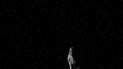 Wall Mural - Rock asteroid rotating travel cosmic interstellar space. Contains public domain image by Nasa