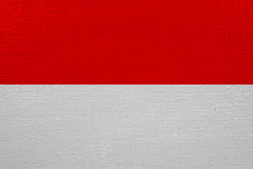 Wall Mural - Indonesia flag on canvas