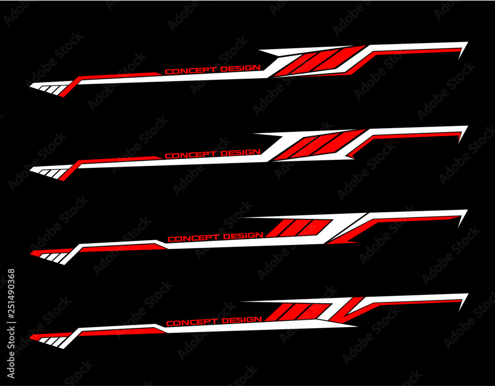 Vinyls sticker set Decals for Car racing truck mini bus modify ...