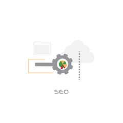Poster - local seo monitoring search engine optimization concept flat white background