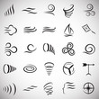 Wind icons set on white background for graphic and web design, Modern simple vector sign. Internet concept. Trendy symbol for website design web button or mobile app