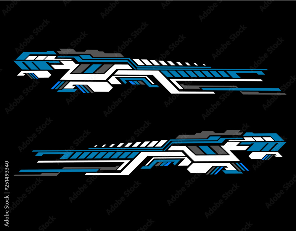 Modern Racing Decals Vinyls sticker set Decals for Car racing truck mini bus modify ...