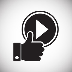 Fototapete - Video blog feedback icon on white background for graphic and web design, Modern simple vector sign. Internet concept. Trendy symbol for website design web button or mobile app