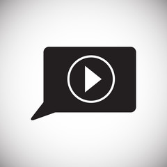 Fototapete - Video blogging icon on white background for graphic and web design, Modern simple vector sign. Internet concept. Trendy symbol for website design web button or mobile app