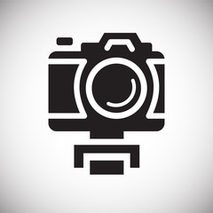 Fototapete - Video blogger equipment icon on white background for graphic and web design, Modern simple vector sign. Internet concept. Trendy symbol for website design web button or mobile app
