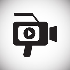 Fototapete - Video blogger equipment icon on white background for graphic and web design, Modern simple vector sign. Internet concept. Trendy symbol for website design web button or mobile app