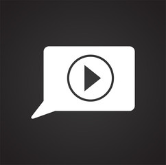 Fototapete - Video blogging icon on black background for graphic and web design, Modern simple vector sign. Internet concept. Trendy symbol for website design web button or mobile app