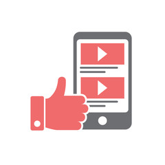Fototapete - Video blog feedback icon on white background for graphic and web design, Modern simple vector sign. Internet concept. Trendy symbol for website design web button or mobile app