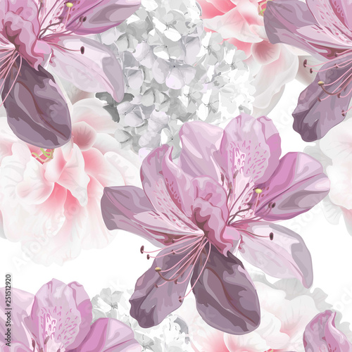 Dekoracja na wymiar  kwiatowy-wzor-z-hortensji-ilustracji-wektorowych-azalia
