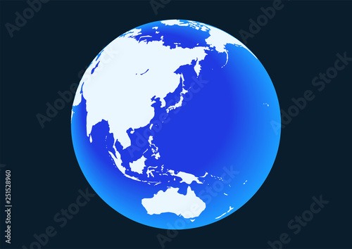 黒い背景と青い地球ベクターイラスト Stock Vector Adobe Stock