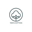 100% cotton icon. Vector illustration
