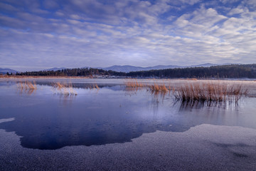  sunrise over a dam