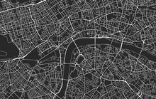 Black And White Vector City Map Of London