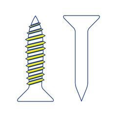 Sticker - Icon of screw and nail