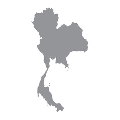  Thailand map gray