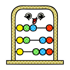 comic book style cartoon abacus