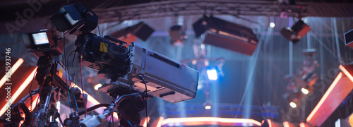 Photographie shooting a concert on television