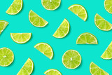 Fruit pattern of lime slices