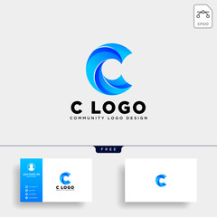 letter c community human logo template vector illustration icon element isolated