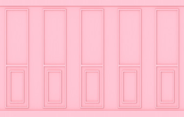 Fototapete - 3d rendering. luxury sweet soft pink classical pattern wood wall background