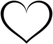 Simple heart outline icon. Vector love symbol.
