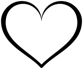 simple heart outline icon. vector love symbol.