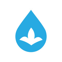 Fototapete - Drop water icon on white background for graphic and web design, Modern simple vector sign. Internet concept. Trendy symbol for website design web button or mobile app
