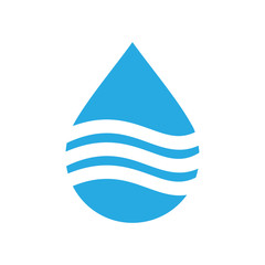 Fototapete - Drop water icon on white background for graphic and web design, Modern simple vector sign. Internet concept. Trendy symbol for website design web button or mobile app
