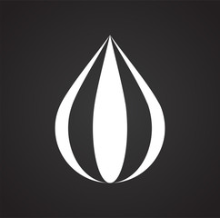 Fototapete - Drop water icon on black background for graphic and web design, Modern simple vector sign. Internet concept. Trendy symbol for website design web button or mobile app