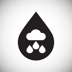 Fototapete - Drop water icon on white background for graphic and web design, Modern simple vector sign. Internet concept. Trendy symbol for website design web button or mobile app