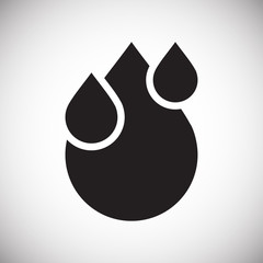 Fototapete - Drop water icon on white background for graphic and web design, Modern simple vector sign. Internet concept. Trendy symbol for website design web button or mobile app