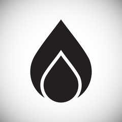 Fototapete - Drop water icon on white background for graphic and web design, Modern simple vector sign. Internet concept. Trendy symbol for website design web button or mobile app