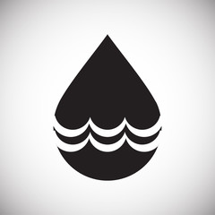 Fototapete - Drop water icon on white background for graphic and web design, Modern simple vector sign. Internet concept. Trendy symbol for website design web button or mobile app