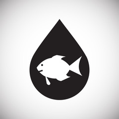 Fototapete - Drop water icon on white background for graphic and web design, Modern simple vector sign. Internet concept. Trendy symbol for website design web button or mobile app