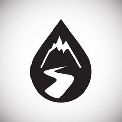 Fototapete - Drop water icon on white background for graphic and web design, Modern simple vector sign. Internet concept. Trendy symbol for website design web button or mobile app