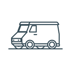 Canvas Print - delivery service van icon