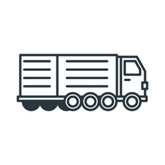 Canvas Print - delivery service truck icon