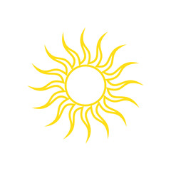 Poster - Sun icon on white background for graphic and web design, Modern simple vector sign. Internet concept. Trendy symbol for website design web button or mobile app