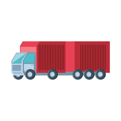 Canvas Print - delivery service truck icon