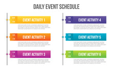 Creative Vector Illustration Of Daily Event Schedule Blank Isolated On Transparent Background. Art Design Timeline Business Day Plan. Abstract Concept Timetable, Timeframe Board Graphic Element